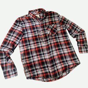 Cloudveil Mountainworks Flannel Shirt Mens Large Plaid Red Black Outdoor Hiking